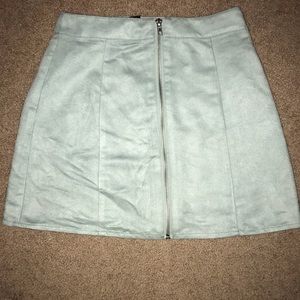 Light blue suede skirt XS
